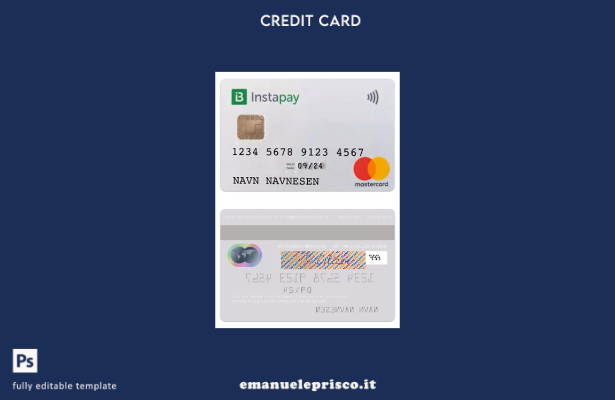 modello di carta mastercard instapay della Norvegia Banca di Norvegia in stile v
